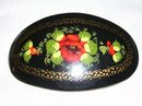 Vintage Russian Artist signed Handcrafted-Handpainted Hair clip