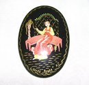 Vintage Russian Artist signed Handcrafted-Handpainted Broach
