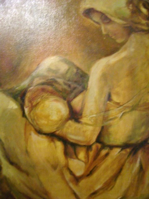 Portrait- Woman Breast Feeding Infant-- Douglas Ball - California- 20 th century-24