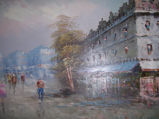 '' Moulin '' Paris street scene-21