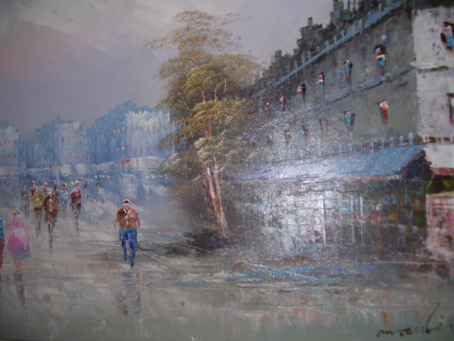 '' Moulin '' Paris street scene-21