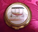 A '' Lin Bren ''Decorative Art Face powder compact.