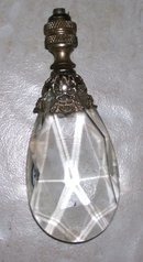 Vintage Antique solid cut Crystal Light Part fixture