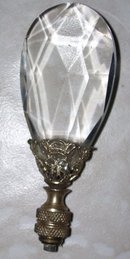 Vintage Antique solid cut Crystal Light Part fixture