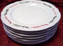 A set of 10 Jackson Custom China floral Resturant plates.