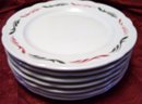 A set of 10 Jackson Custom China floral Resturant plates.