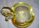 Blown art glass half apple trinket/ paperweight