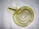 Blown art glass half apple trinket/ paperweight
