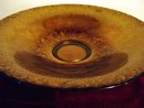 Brown metalic 16 inch Decorative art glass fruit / display bowl