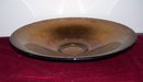 Brown metalic 16 inch Decorative art glass fruit / display bowl
