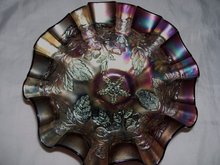 Vintage'' Dugan, Dogwood Sprays,'' Purple 9'' Bowl
