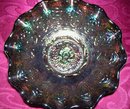 Fenton, '' Persion Medallion'' Signed, Fenton, Dark Amethyst Bowl