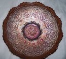 Vintage Fenton Glass'' Persion Medallion'' Rare- Red- 7.00 in. Ice cream Bowl