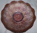 Vintage Fenton Glass'' Persion Medallion'' Rare- Red- 7.00 in. Ice cream Bowl