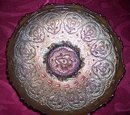 Vintage Fenton Glass'' Persion Medallion'' Rare- Red- 7.00 in. Ice cream Bowl