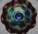 Vintage Northwood 1911 '' Rainbow'' Purple-9 in. Varient Art Glass Bowl