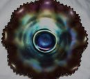 Vintage Northwood 1911 '' Rainbow'' Purple-9 in. Varient Art Glass Bowl