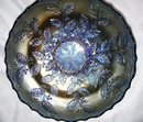 Vintage Fenton, ''Holly'' Electric blue Art Glass Bowl