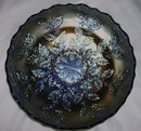 Vintage Fenton, ''Holly'' Electric blue Art Glass Bowl