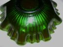 Vintage Northwood, ''Stippled Rays'' Stippled, Emerald Green, 9'' Three in one, Art Glass Bowl