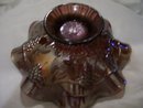 Northwood,''Star of David and Bows''Carnival Glass, Amethyst Bowl