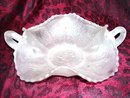 Vintage, Fenton Rare White Persion Medallion Bon bon/Card tray