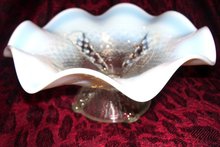 Vintage, Fenton,French Opalescent, Pedestal Bowl