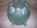 Vintage, Northwood, '' Fine Cut and Roses, Aqua- Rose Bowl, varient with'' Fancy '' interior