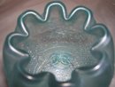Vintage, Northwood, '' Fine Cut and Roses, Aqua- Rose Bowl, varient with'' Fancy '' interior