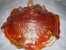 Vintage, Sowerby-''Thistle and Thorn'', 8.50 inch Rare- Marigold Footed- Plate/Low Bowl