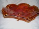 Vintage, Sowerby-''Thistle and Thorn'', 8.50 inch Rare- Marigold Footed- Plate/Low Bowl