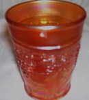 A Vintage Nortwood '' Grape and Cabel'' Marigold tumbler