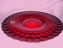 Fenton Art Glass- 8.375 inch Thumbprint, Oxblood Plate
