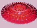 Fenton Art Glass- 8.375 inch Thumbprint, Oxblood Plate