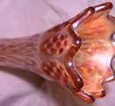 Vintage Fenton'' Long Thumbprint Hobnail'' Carnival Vase
