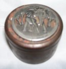 Vintage, Metze Pewter, OldTobacco Tin.Snuff Box with/ 1874 Metzke copyrwtight