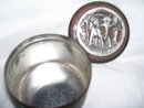 Vintage, Metze Pewter, OldTobacco Tin.Snuff Box with/ 1874 Metzke copyrwtight