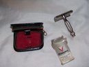 Vintage Gillette Mini Travel Double Edge Razor and Blades in Black German Case