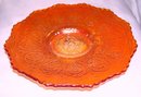 A Fenton , Persion Medallion, Pumpkin Marigold, 6.00 inch Plate