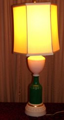 A Vintage Aladdin, 1938- Ivory Opal-(Alacite) Glass, E lectric , 26 inch Table Lamp