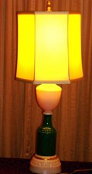 A Vintage Aladdin, 1938- Ivory Opal-(Alacite) Glass, E lectric , 26 inch Table Lamp