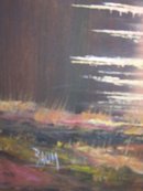 Autum Trees with Brook , Signed