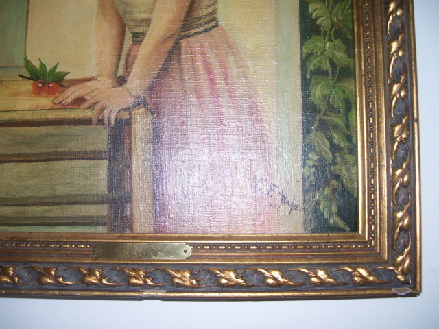 A 1937 Child Portrait Oil Painting, By Claire E.Wade,NAWA-AWCS- NY 1899-) After William A. Bouguereau, Italy 1825-1905, O/C , C.E. Wade 1937