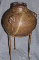 A Clay Beige Pottery Vessel,
