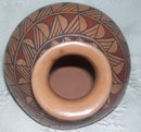 A Balck and Brown Geometric Olla Vase,