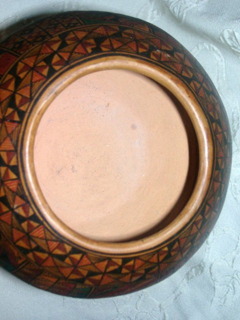 A Vintage Early 1900's -Native American -Hopi Indian- Many Panel decorated with various designs Clay Pot