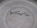 Margie of Arizona ,Decorated Art Pottery Bowl with Turquoise Gem stones by Margie of Arizona