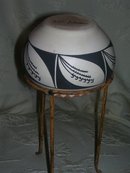 Native American Decorated Art Pottery Bowl by Lois Johnson