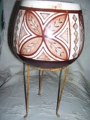 Handcrafted under glaze, with Geometric leaf motif pot by HALE AHI-koval Hawaii