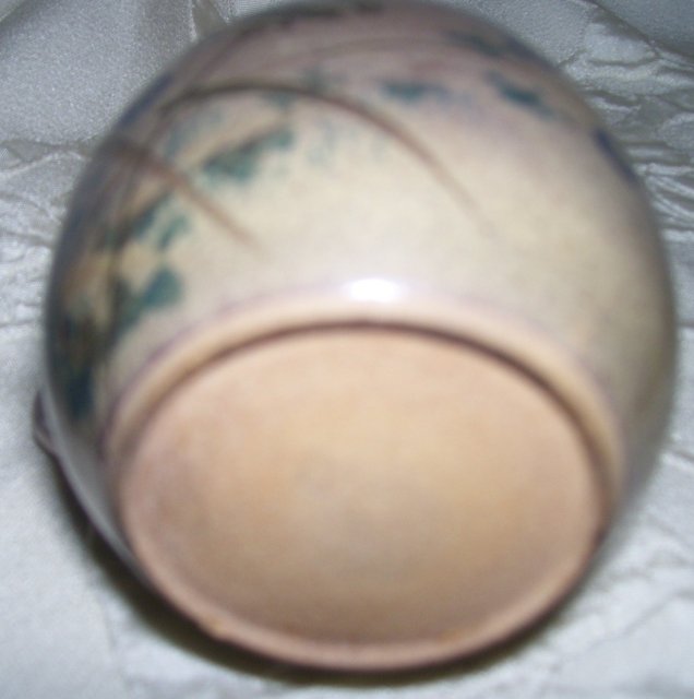 A Chinese tea pot-Dragon Handle- 1700's Painted blue birds -under glaze thin walled pottery tea pot